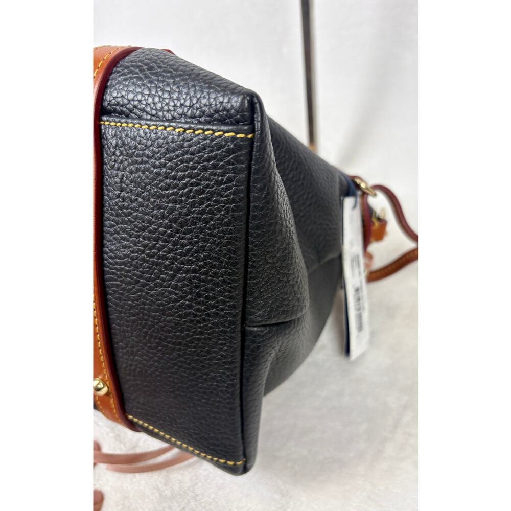 Dooney & Bourke NWT Bristol Satchel, Black Pebble Leather with Matching Pouch - Picture 7 of 16